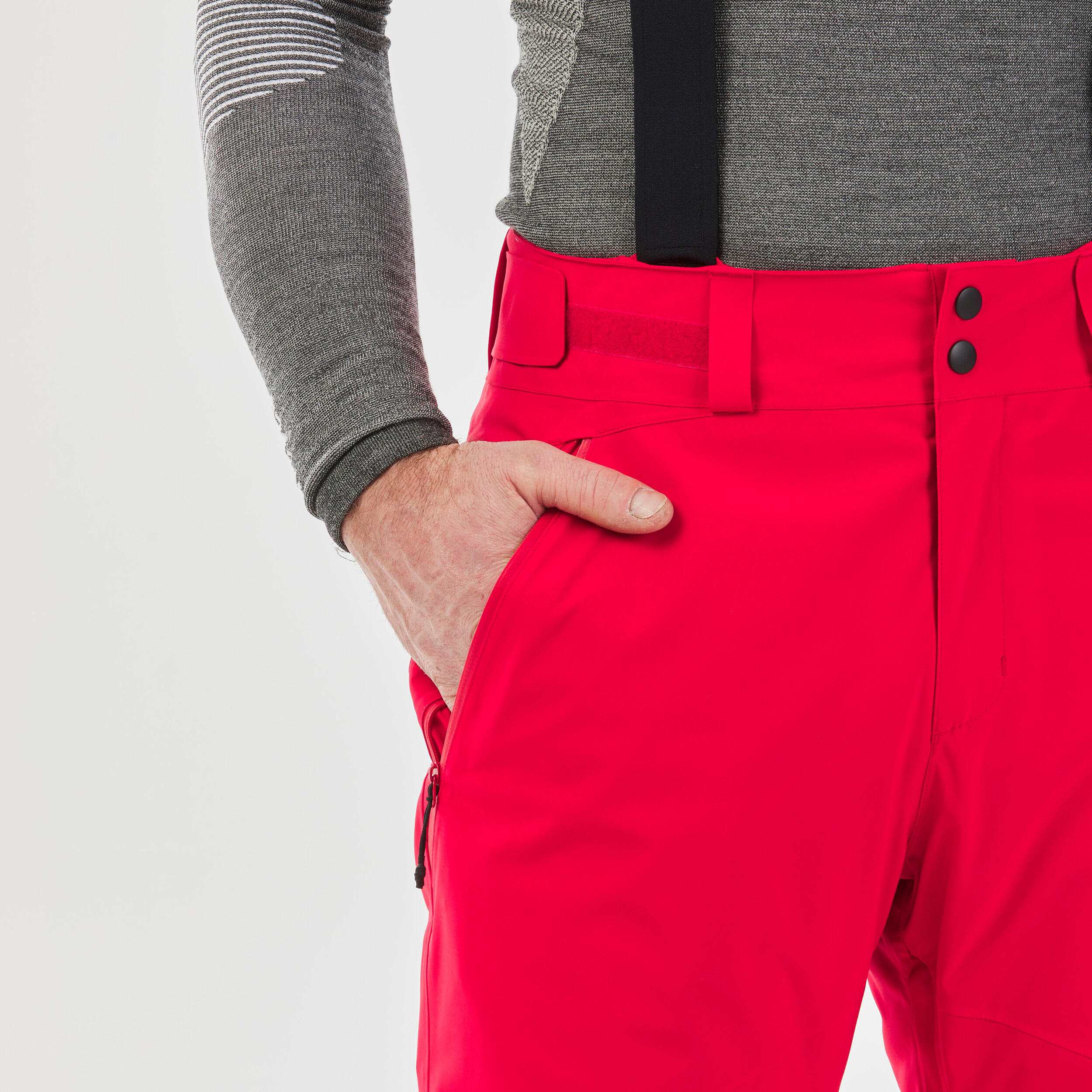 Men's Warm Ski Trousers - 580 - Red 6/11
