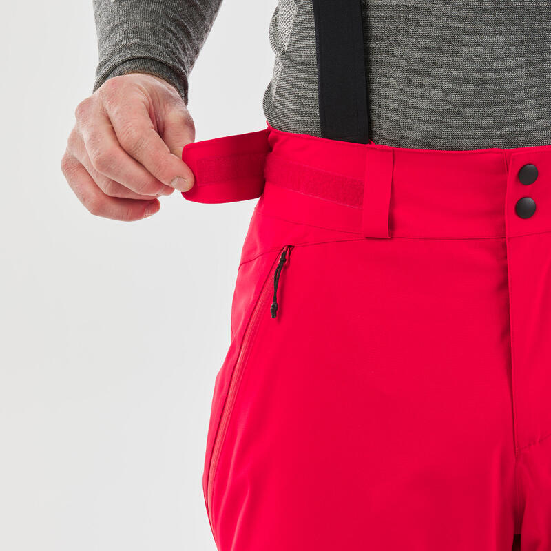 Pantalon călduros impermeabil schi 580 Roșu Bărbați