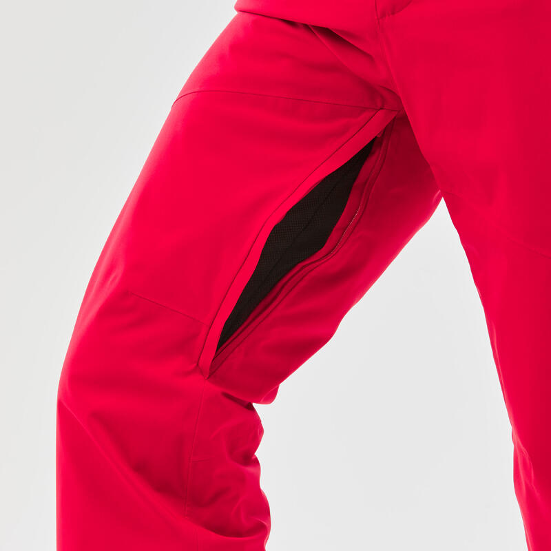 Pantalon călduros impermeabil schi 580 Roșu Bărbați