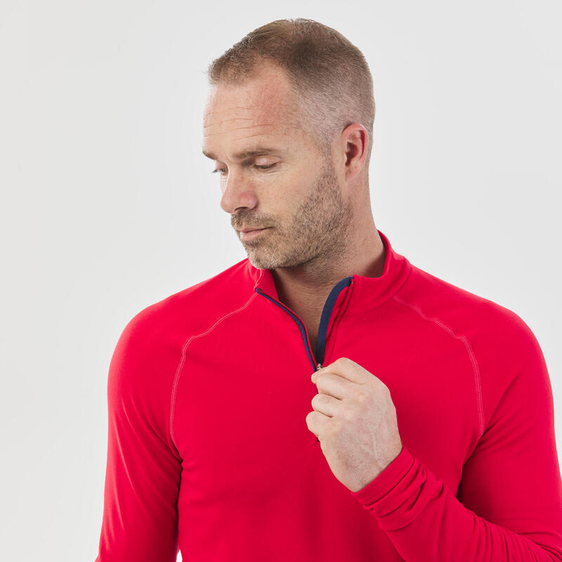 Sous-vêtement de ski homme - BL 500 1/2 zip haut - Rouge
