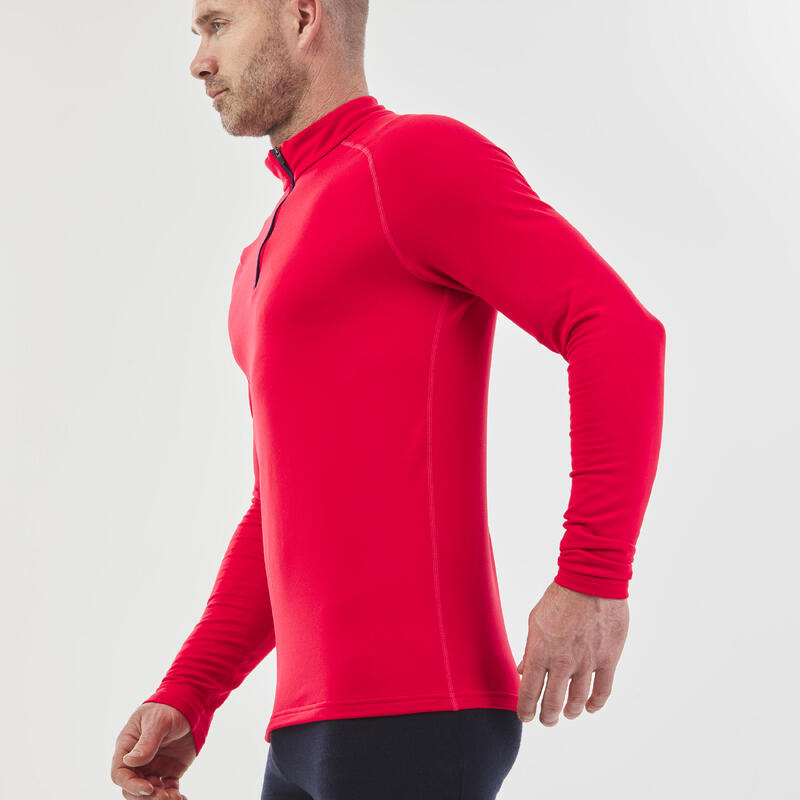 Sous-vêtement de ski homme - BL 500 1/2 zip haut - Rouge