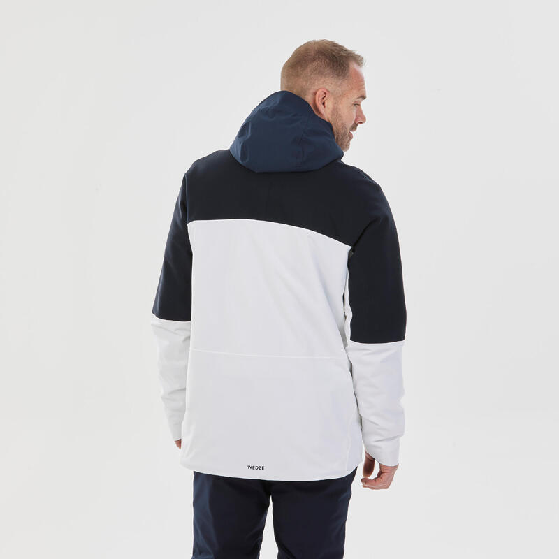 Men's Ski Jacket - 500 SPORT - White/Navy