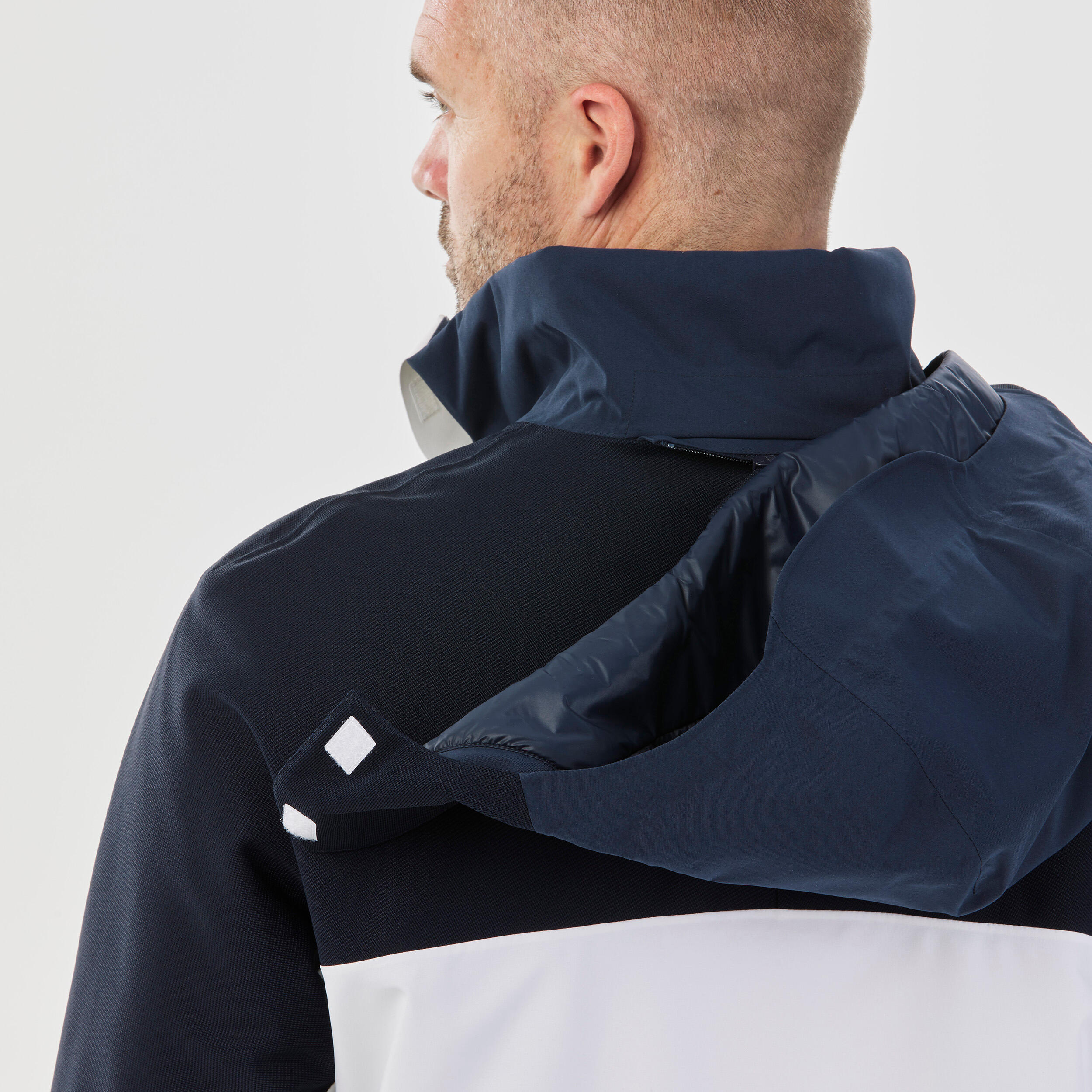 Giacca da sci da uomo - 500 SPORT bianco e blu navy