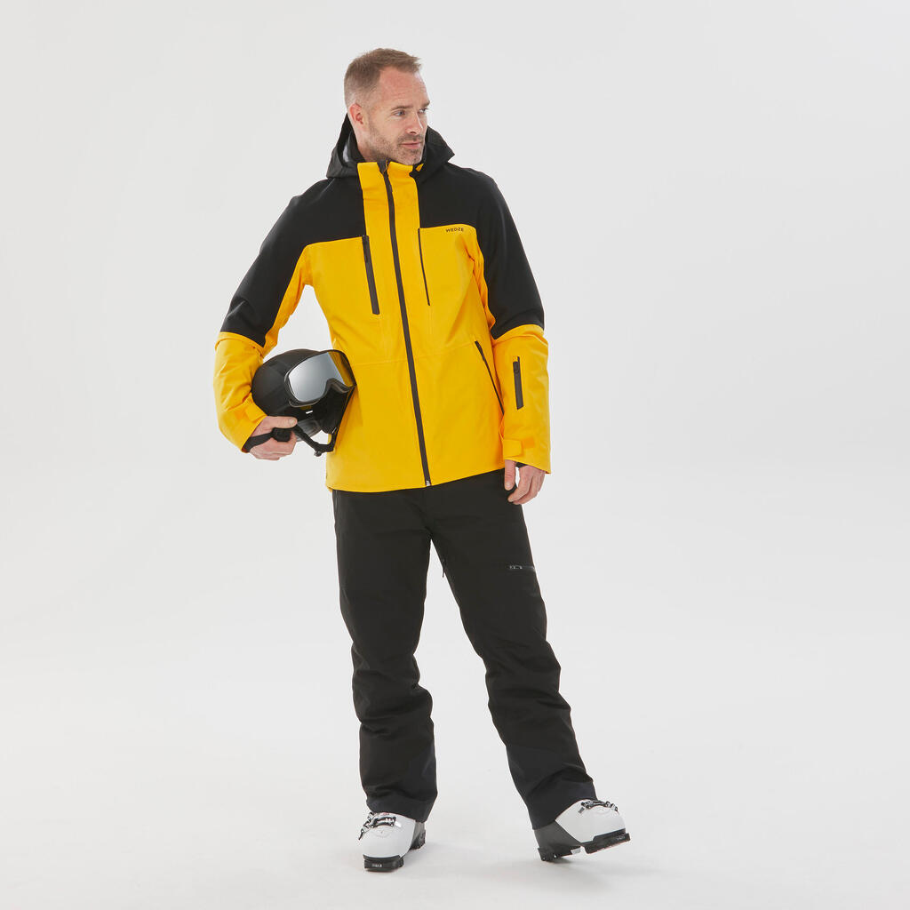 Men’s Ski Jacket - 500 SPORT - Yellow/Black