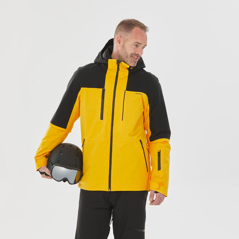 Veste de ski Homme - 500 SPORT jaune et noir