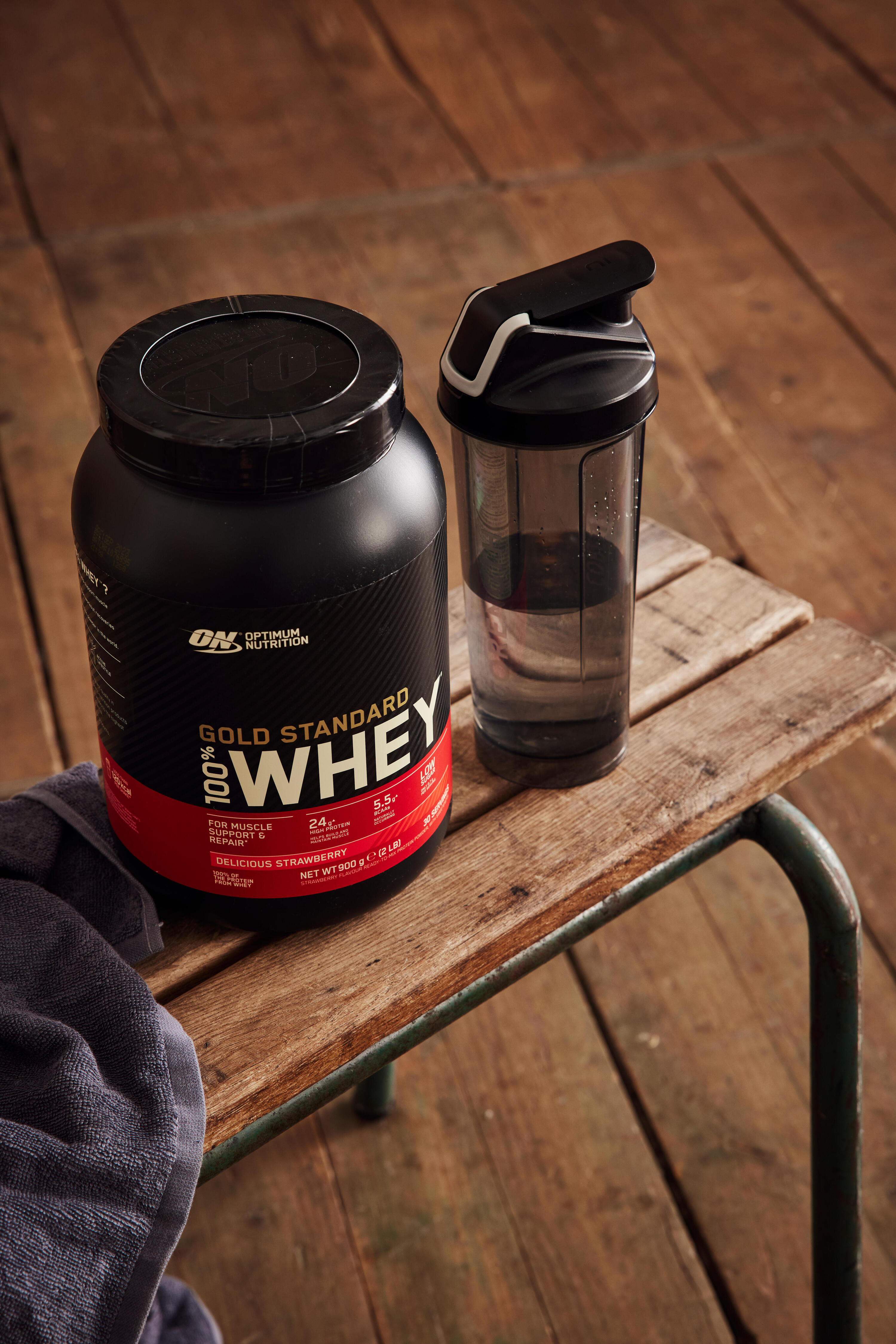Proteine whey gold standard fraise 908gr 4/5