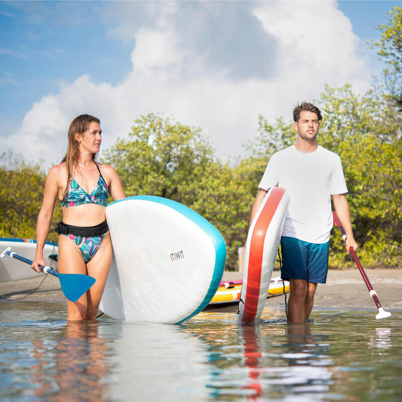 SUP-Board aufblasbar 9´ Gr. M - SUP kompakt Einsteiger weiß/grün