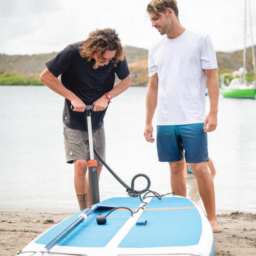 STAND UP PADDLE GONFIABILE PER PRINCIPIANTI COMPACT L BIANCO - BLU