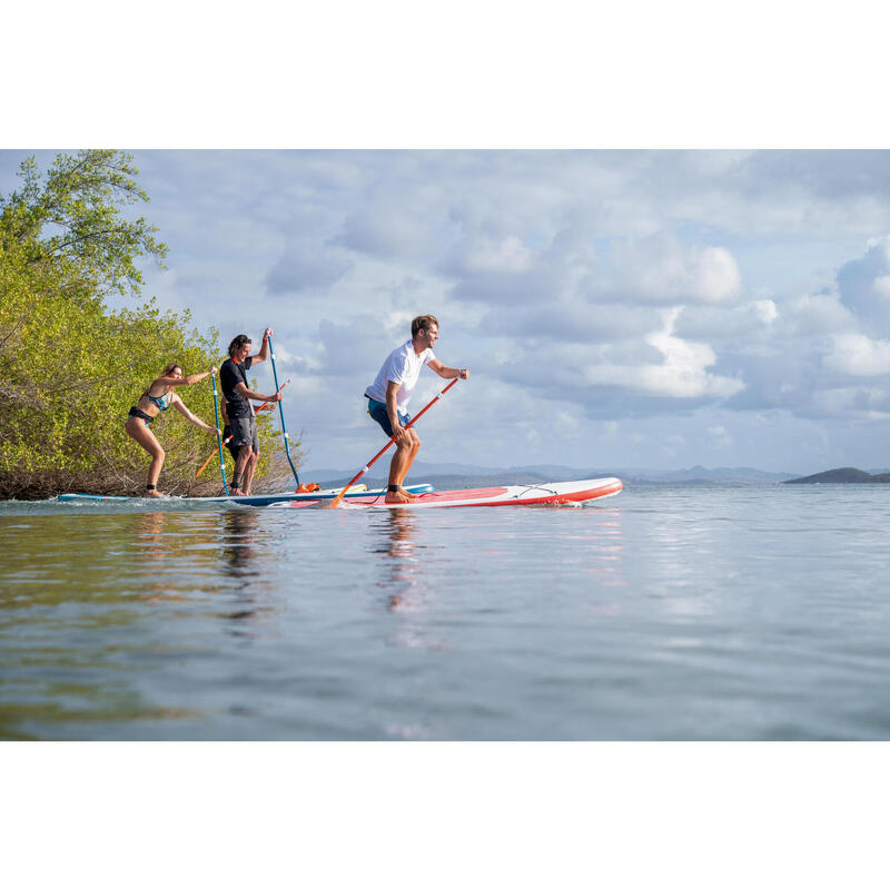 Pádlo na paddleboard 100 ultra skladné nastavitelné 160–220 cm oranžové