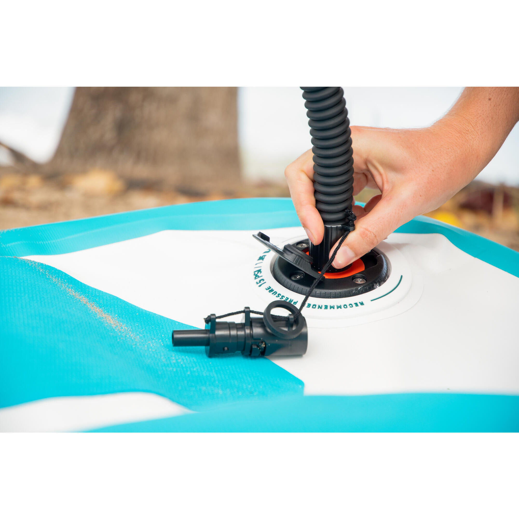 9' Inflatable Paddle Board - 100 White/Green - ITIWIT