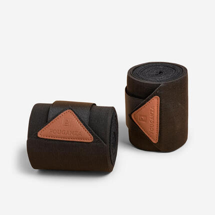 Bandes de travail équitation élastiques cheval et Poney - noires x2