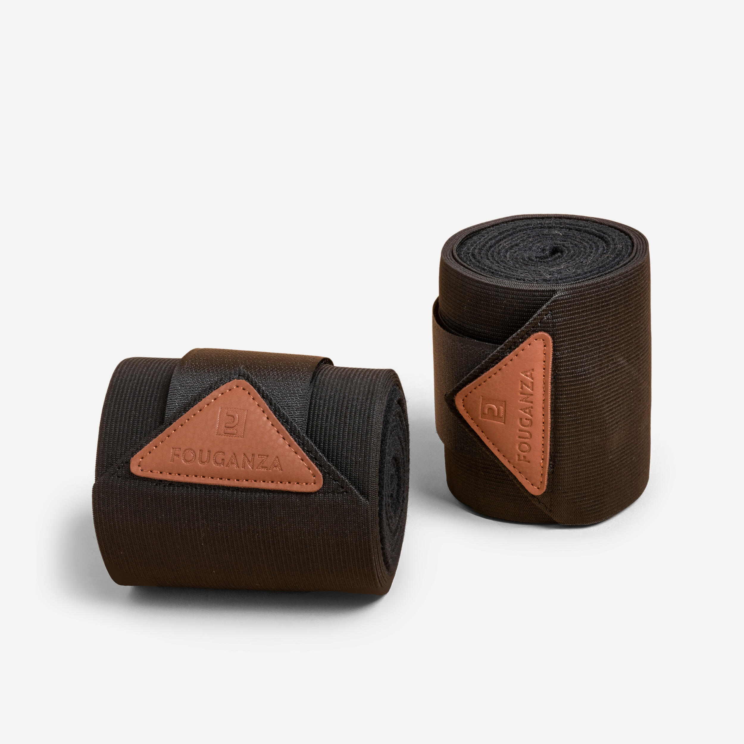 Decathlon | Fasce equitazione pony e cavallo elastiche nere x2 |  Fouganza