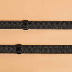 Horse and Pony Riding Silicone Grip Reins - Black