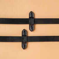Horse Riding Silicone Grip Reins For Horse and Pony - Black