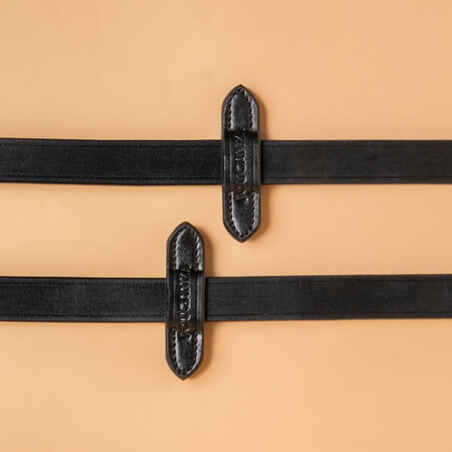 Horse and Pony Riding Silicone Grip Reins - Black