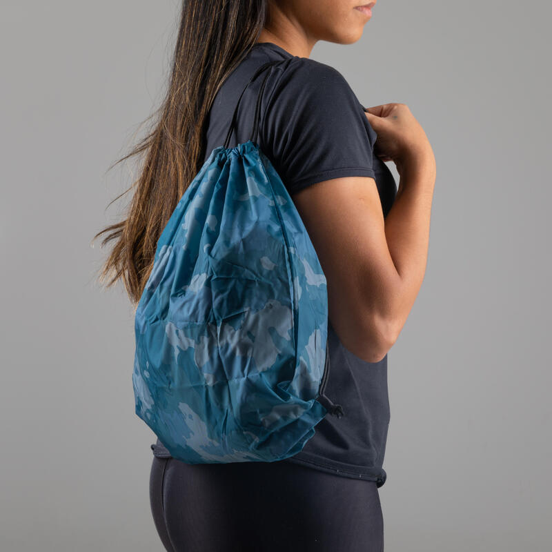 Petate mochila fitness con cuerdas plegable camuflaje