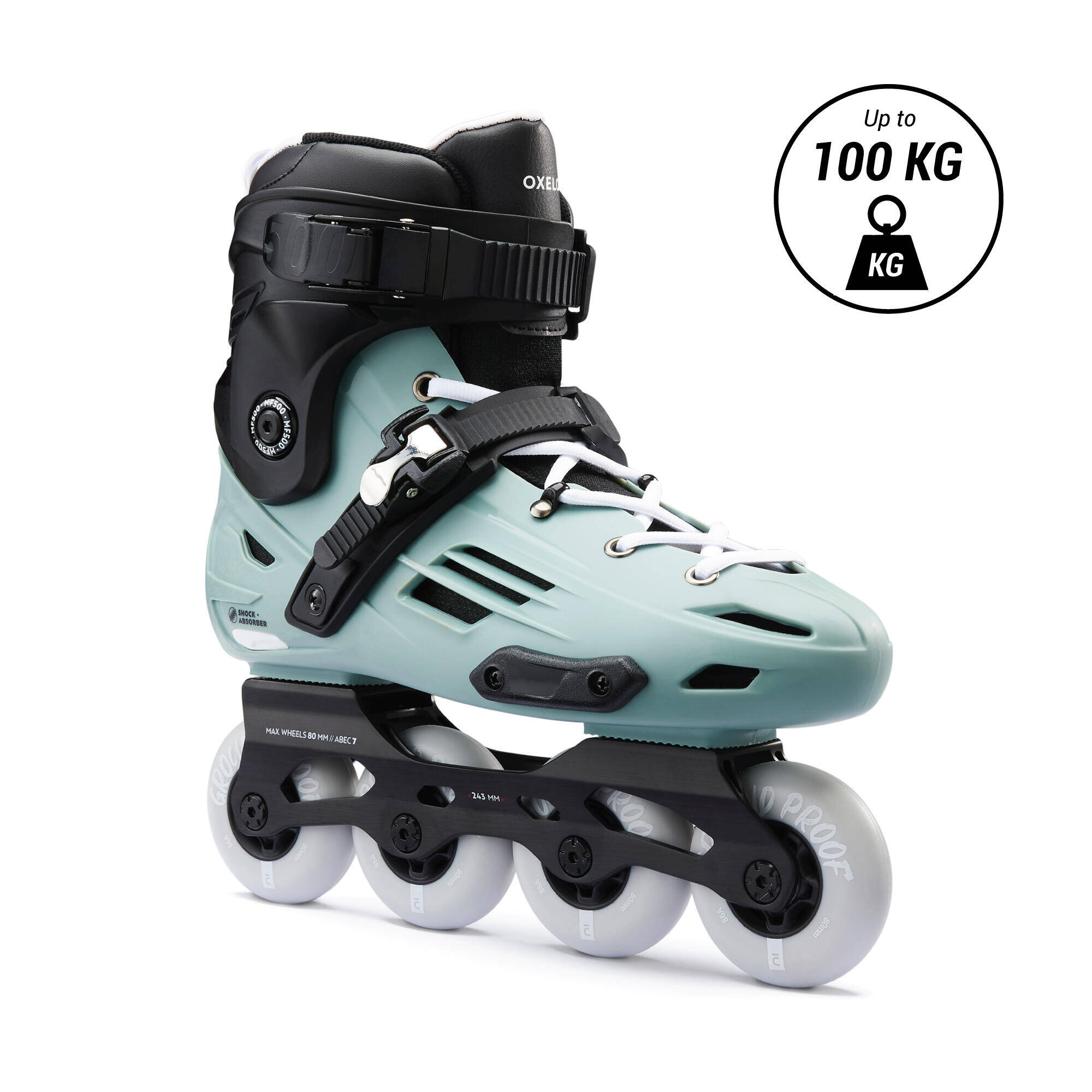 Adult Skating Shoes Inline MF 500 Light Blue -  3