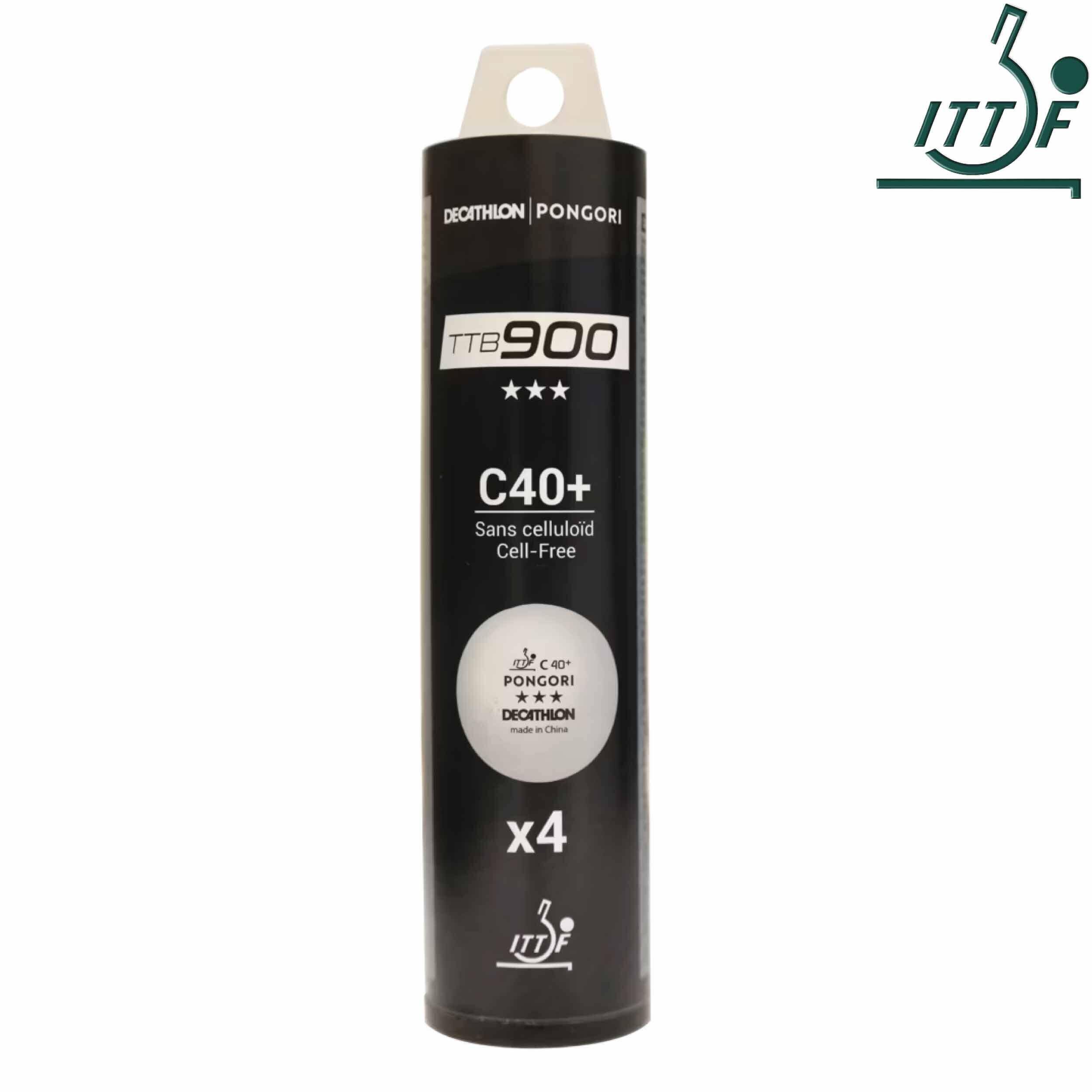 Table Tennis Balls ITTF x4 TTB900 White