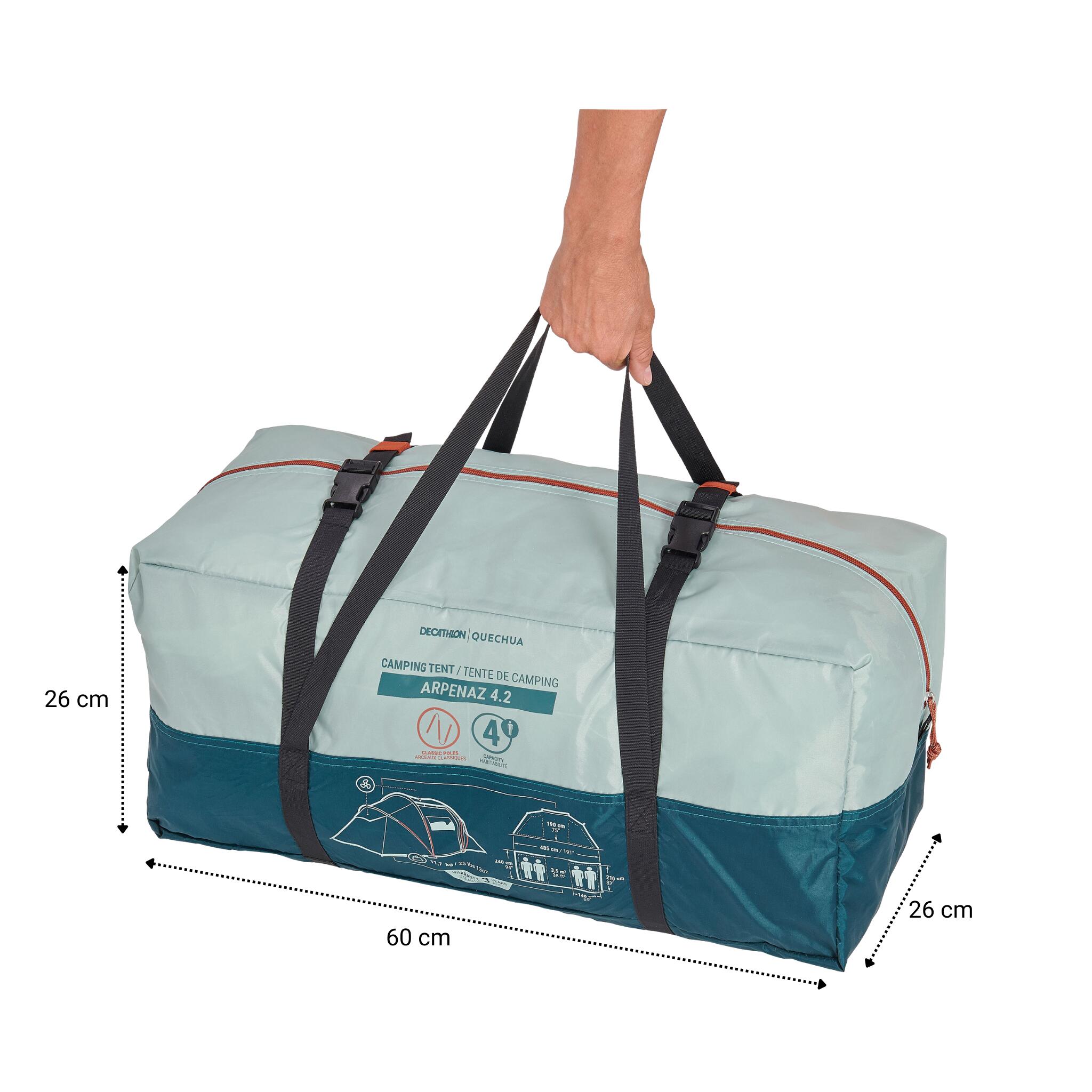 Tienda de campaña familiar 4 personas UPF30 Arpenaz 4.2 3/9