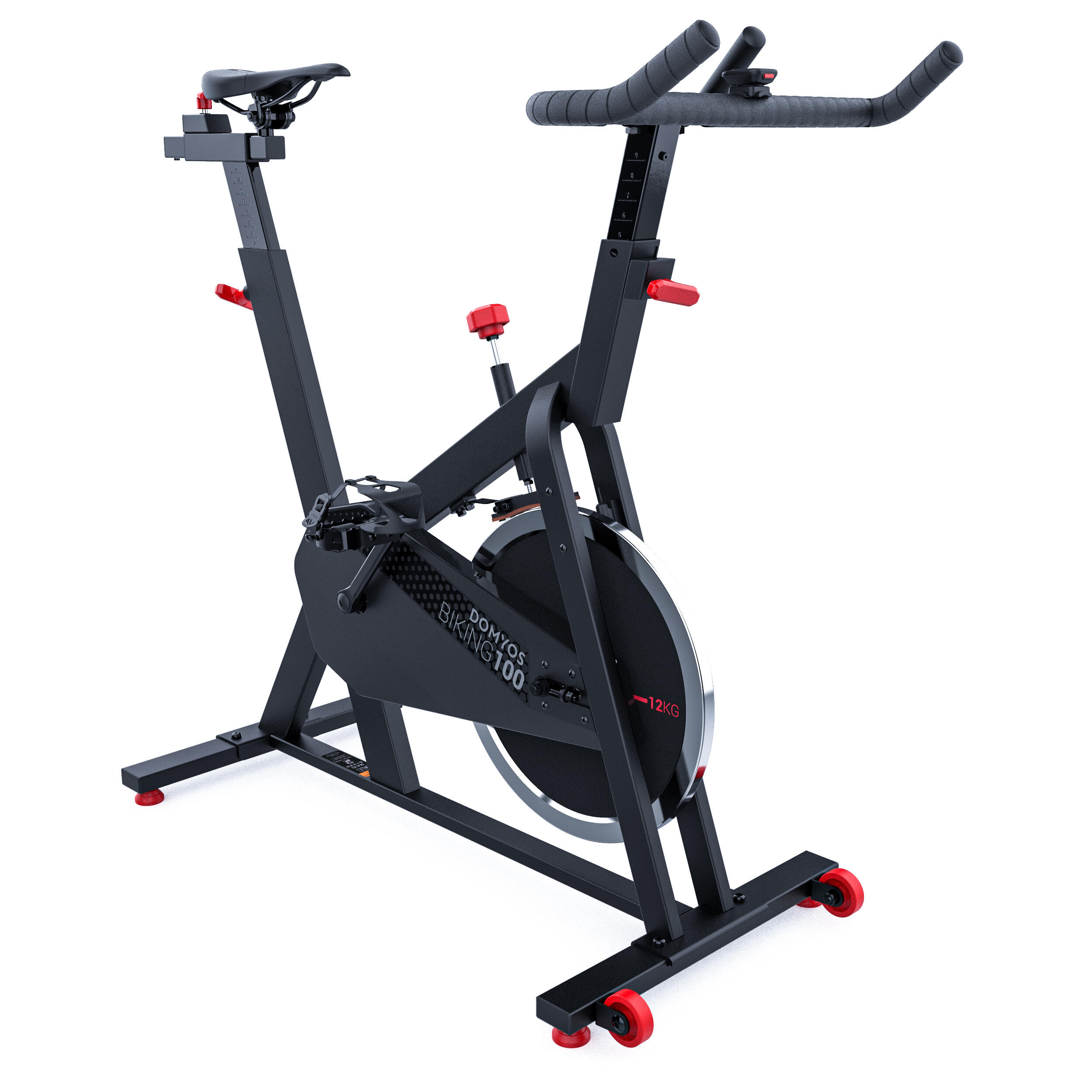 Bicicleta ciclo indoor Domyos Biking 100  12kg rueda inercia. 5/15