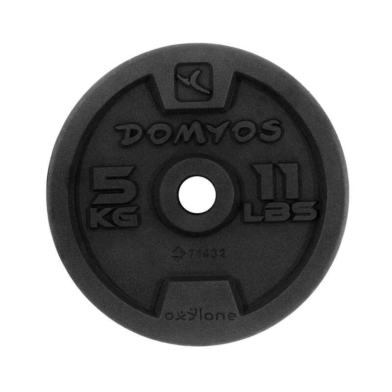 Bodybuilding Cast Iron Weight Training Disc Weight Plate 0.5kg-20kg Gym - Domyos