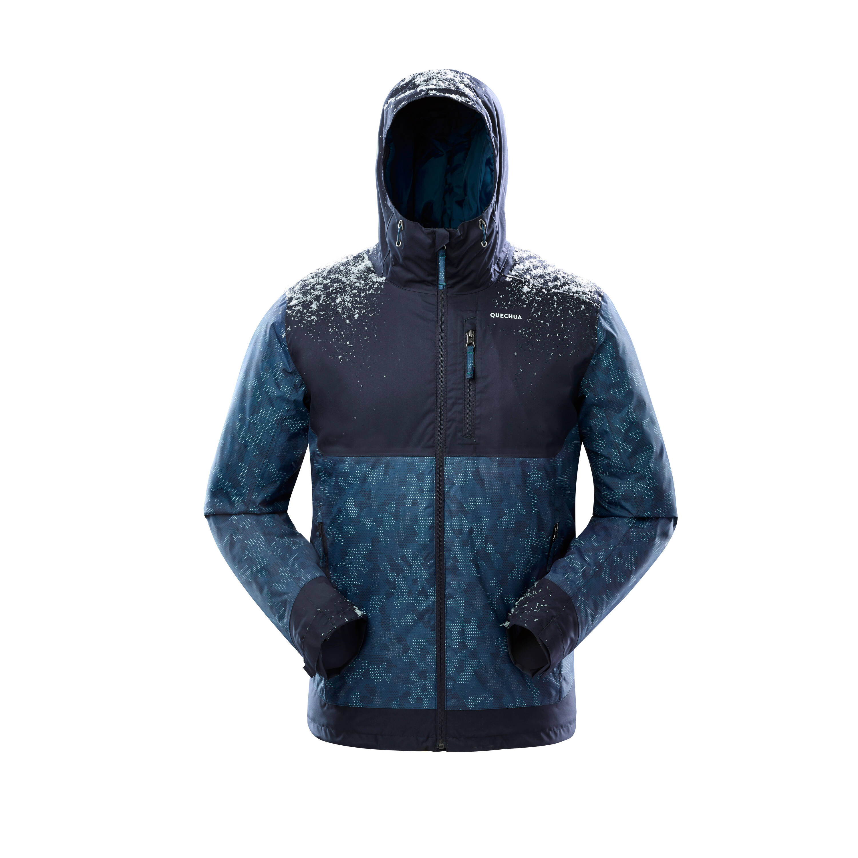 Men Winter Jacket - Waterproof SH500 -10°C Blue -  2