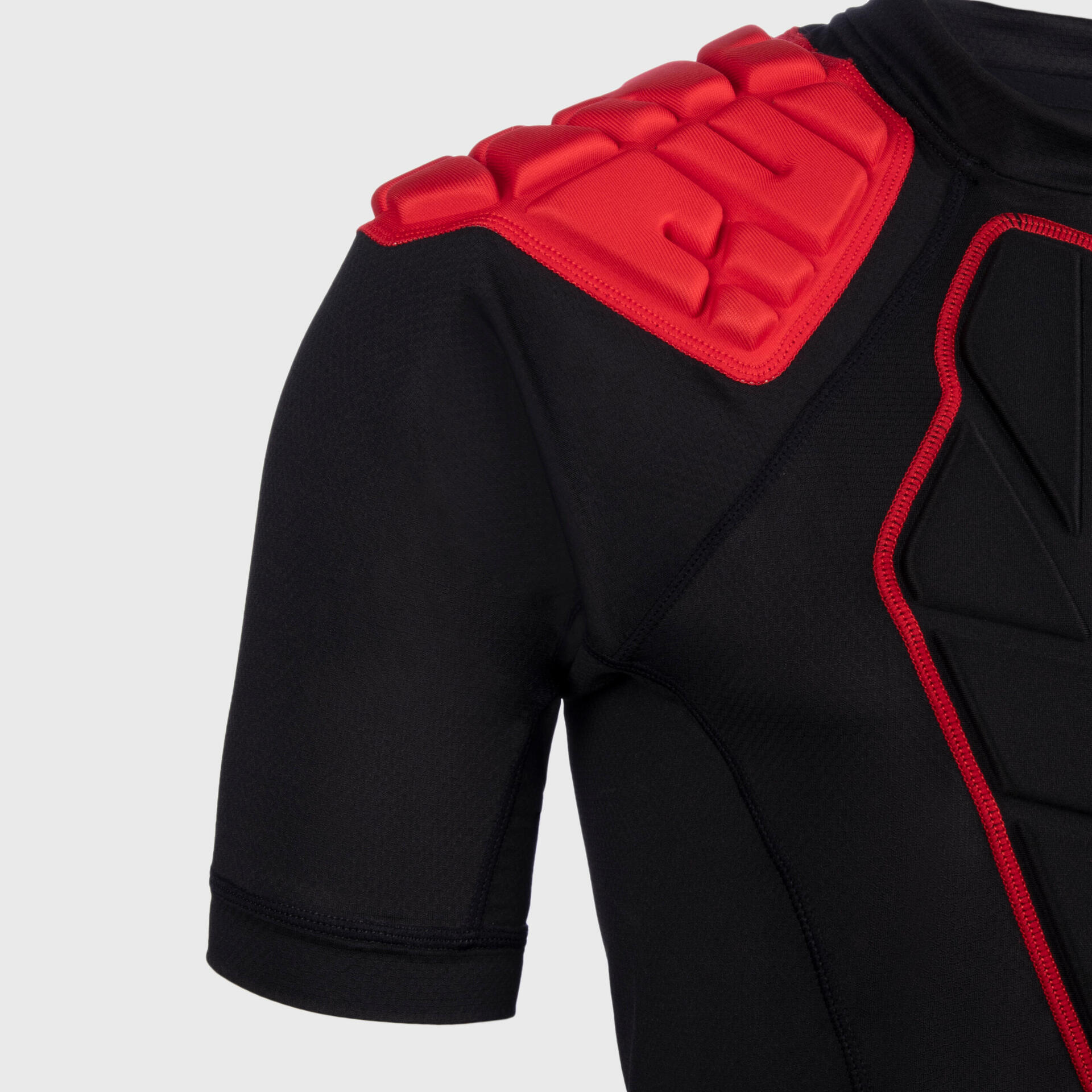 Shoulder Padding Rugby Men's Rugby Shoulder Pads R500 - Black/Red