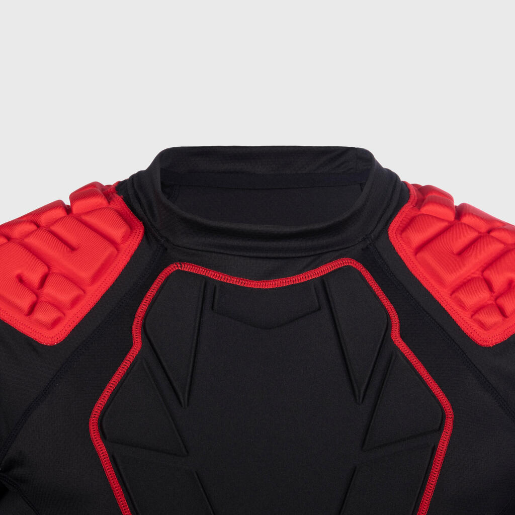 Men's Rugby Shoulder Pads R500 - Black/Red