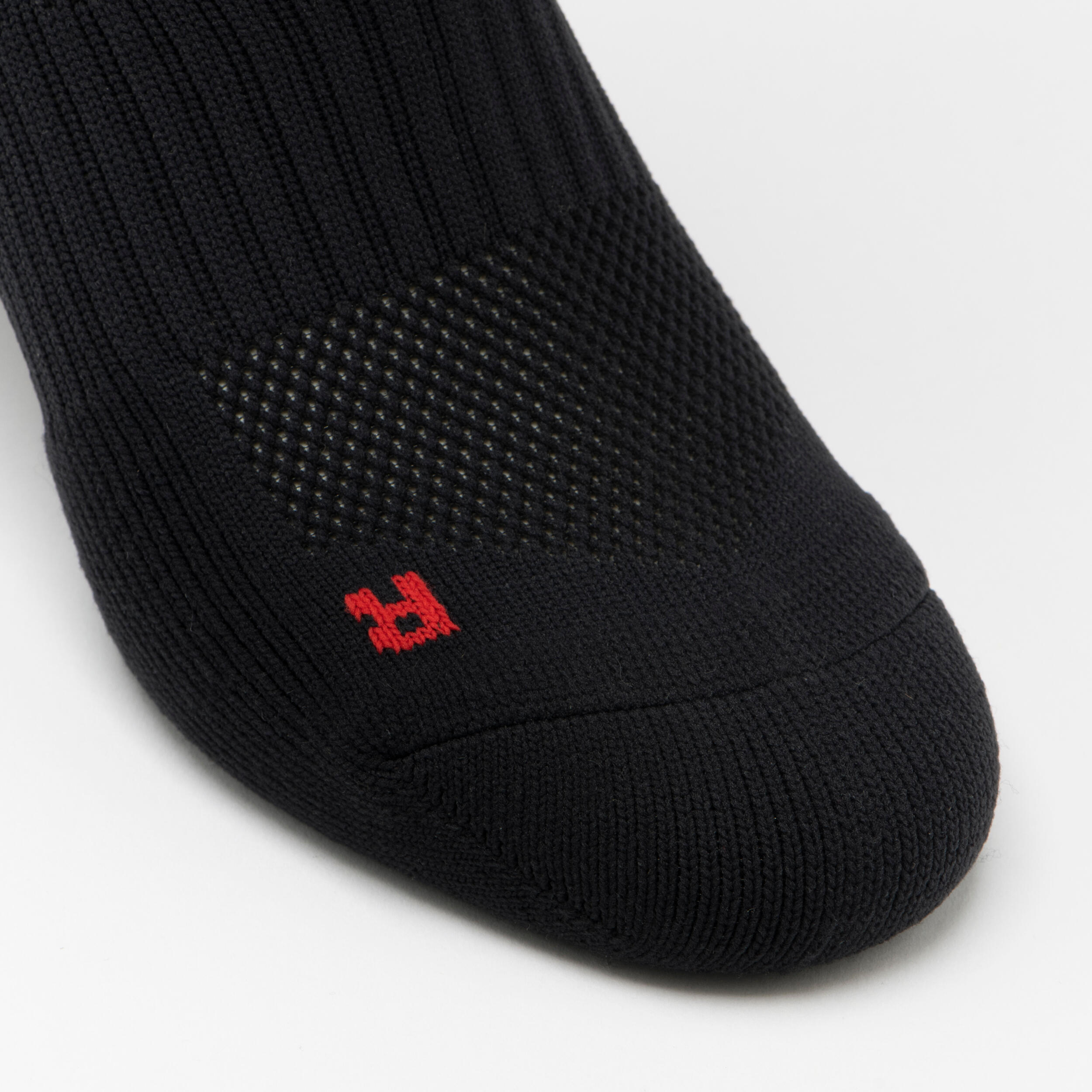 Adult High Rugby Socks R500 - Red/Black 4/6