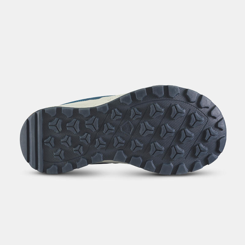 Dětské turistické nepromokavé kožené boty na suchý zip SH 500