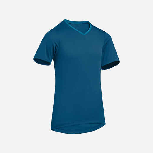 
      Kurzarm-Radtrikot 100 Kinder schwarz/blau 
  