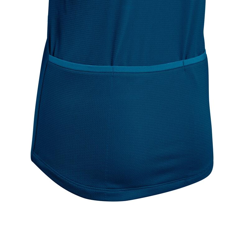 Maglia ciclismo bambino 100 azzurra