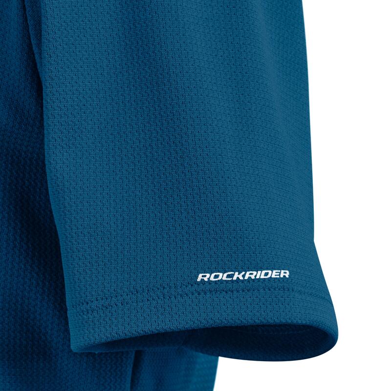 Radtrikot kurzarm 100 Kinder blau