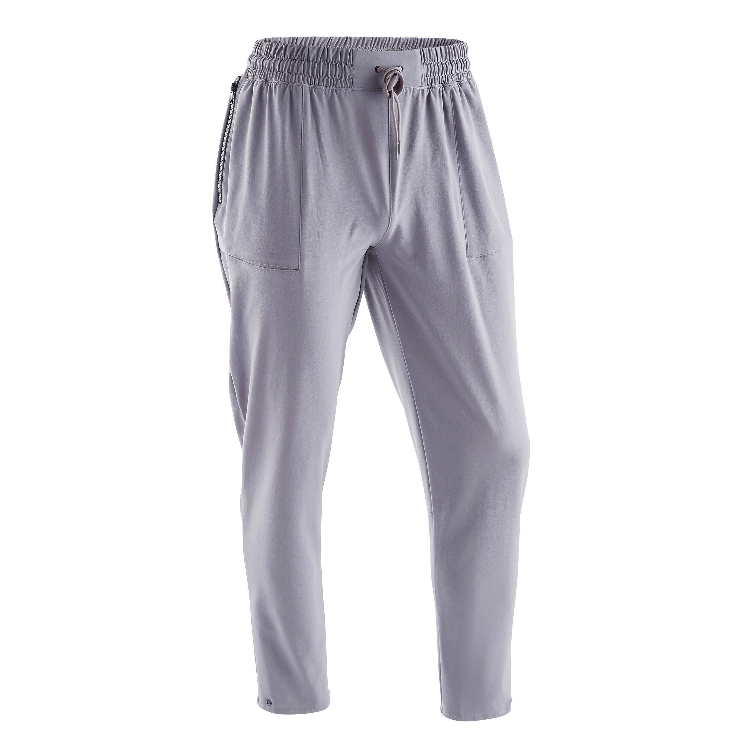 Men Gym Trackpant Convertible, Jog Fit, Quick Dry, Zip Pockets, 500 - Grey -  3