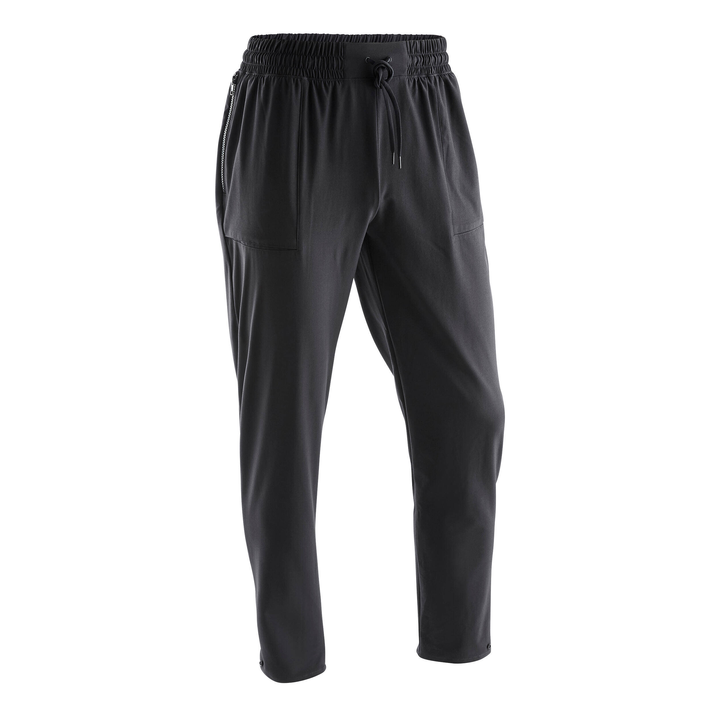 Men Gym Trackpant Convertible, Jog Fit, Quick Dry, Zip Pockets, 500 - Black -  5