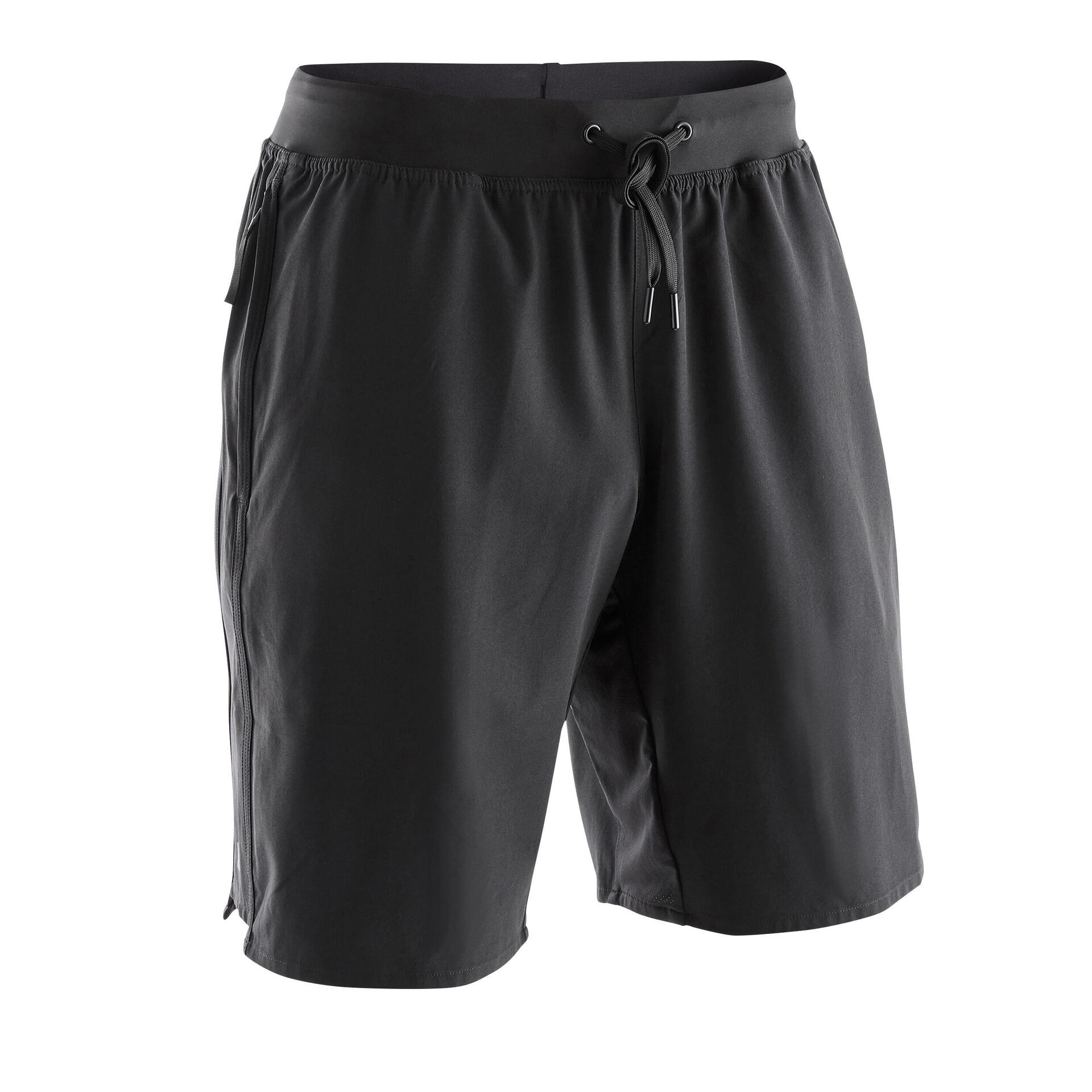 Men's Zip Pocket Breathable Fitness Shorts Black