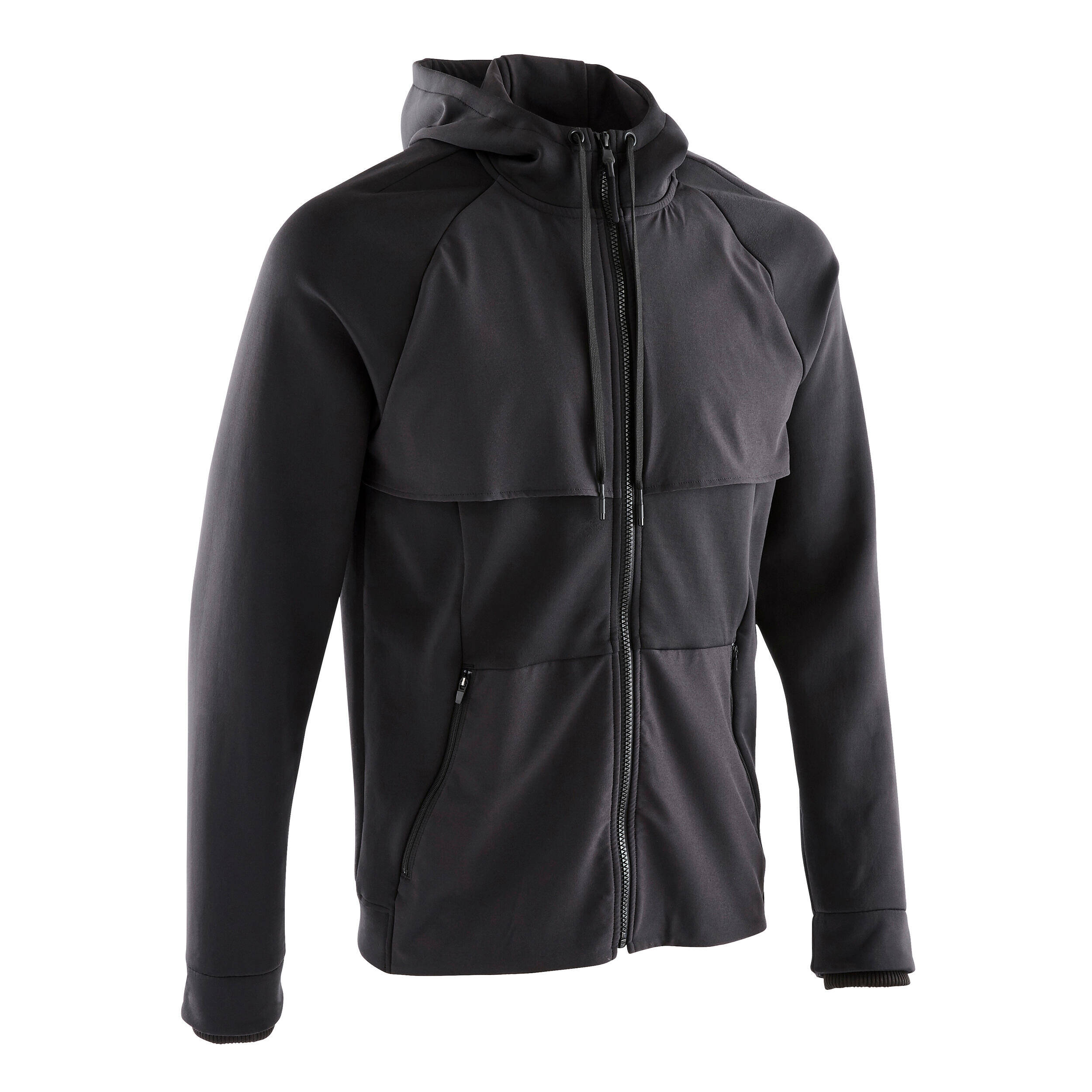 Men Breathable Zipped Performance Gym Jacket - Black -  3