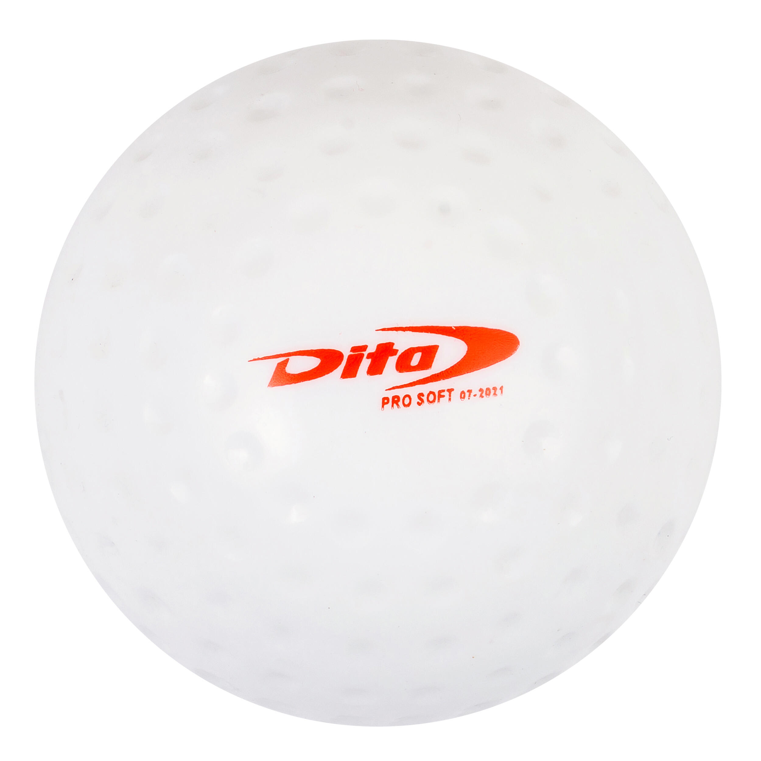 Dimpled Field Hockey Ball ProSoft - White 1/3