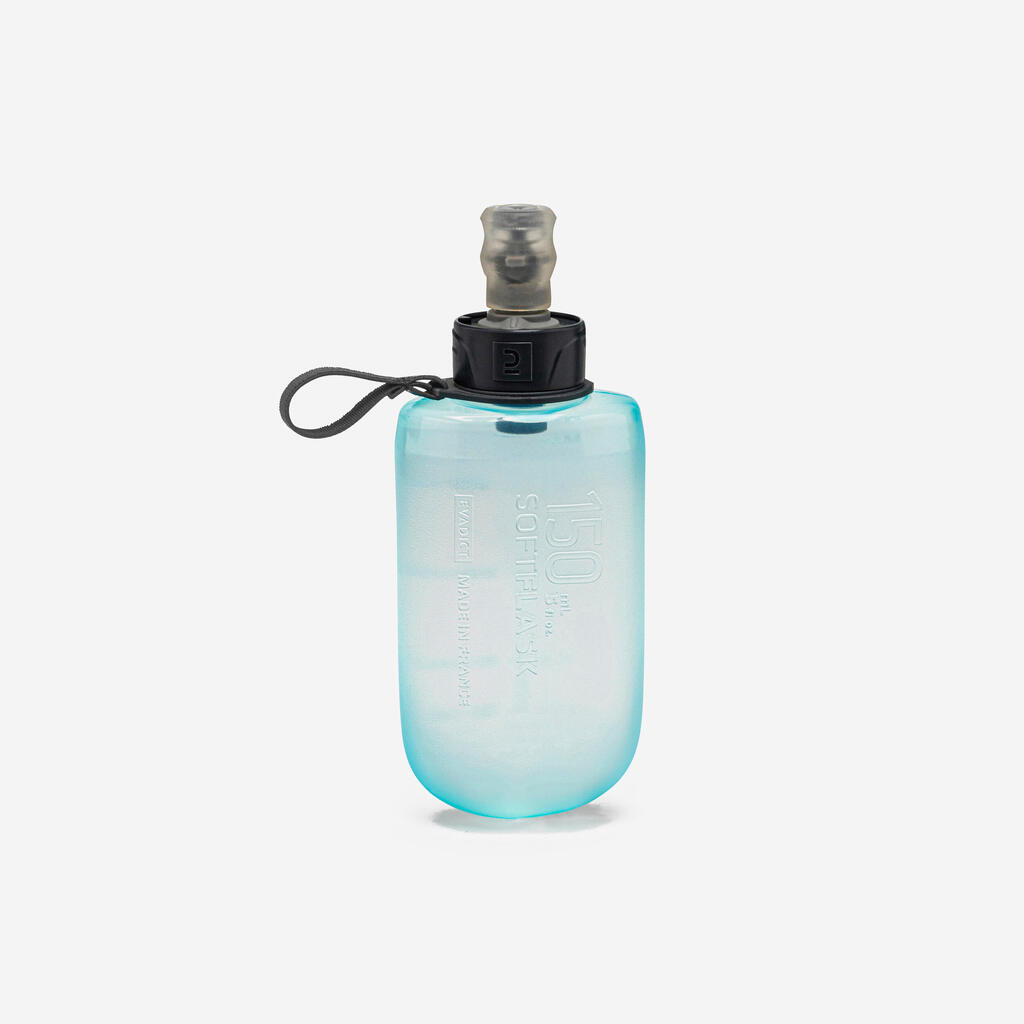 Cantimplora flexible 150ml de Running Kiprun azul claro