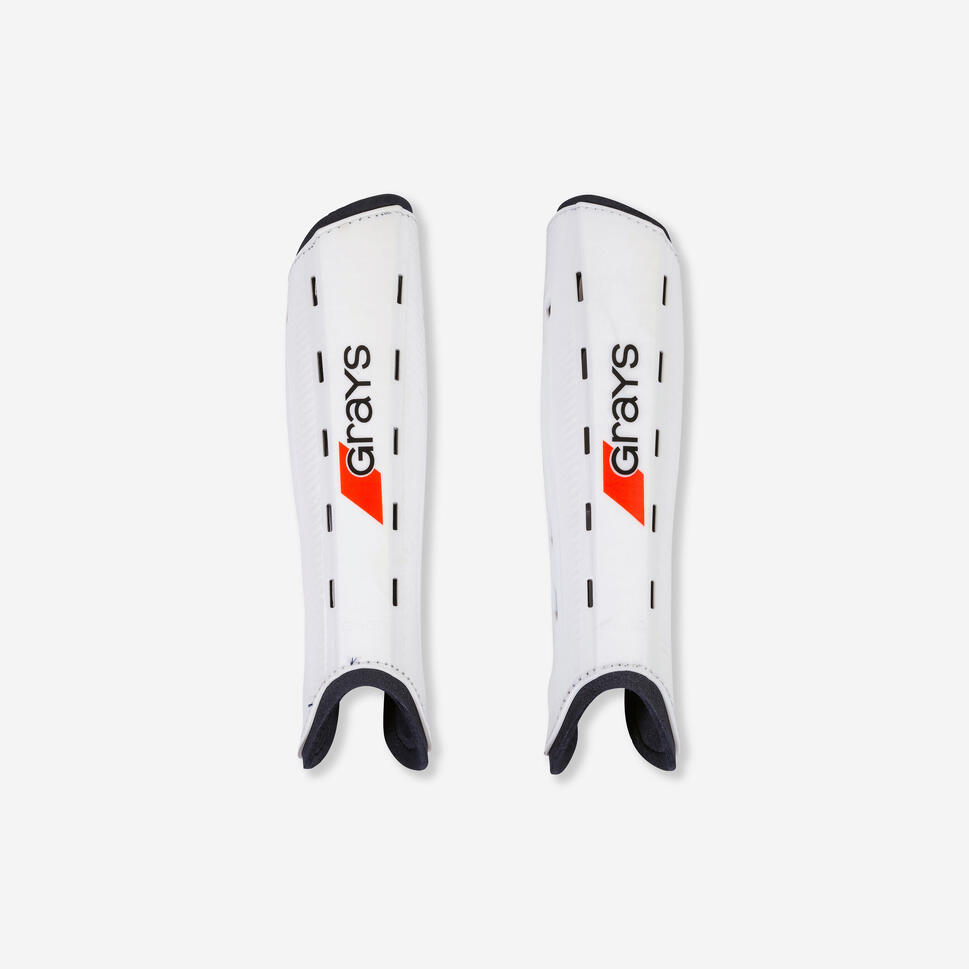 Kids'/Adult Medium Intensity Field Hockey Shin Guard G600 White GRAYS
