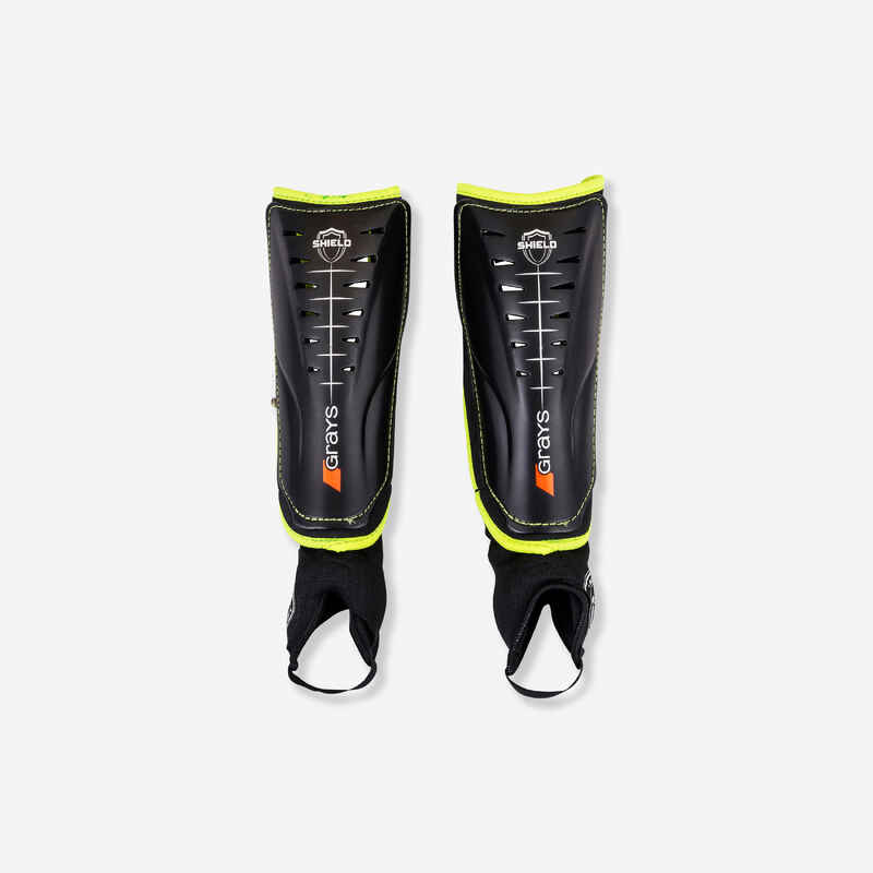 Kids'/Adult Low Intensity Field Hockey Shin Guard Shield Black/Yellow
