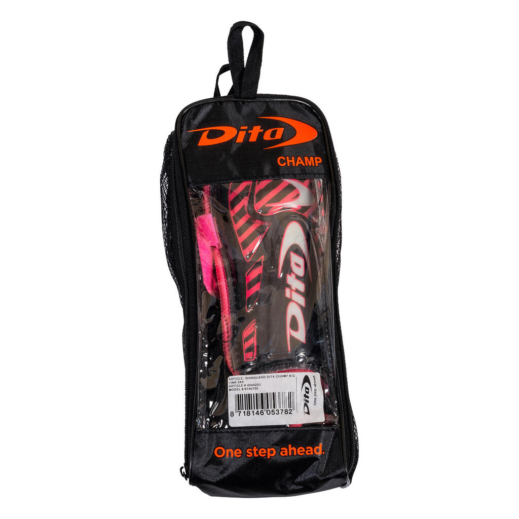 Kids' Low Intensity Field Hockey Shin Guards Champ - Pink/Black