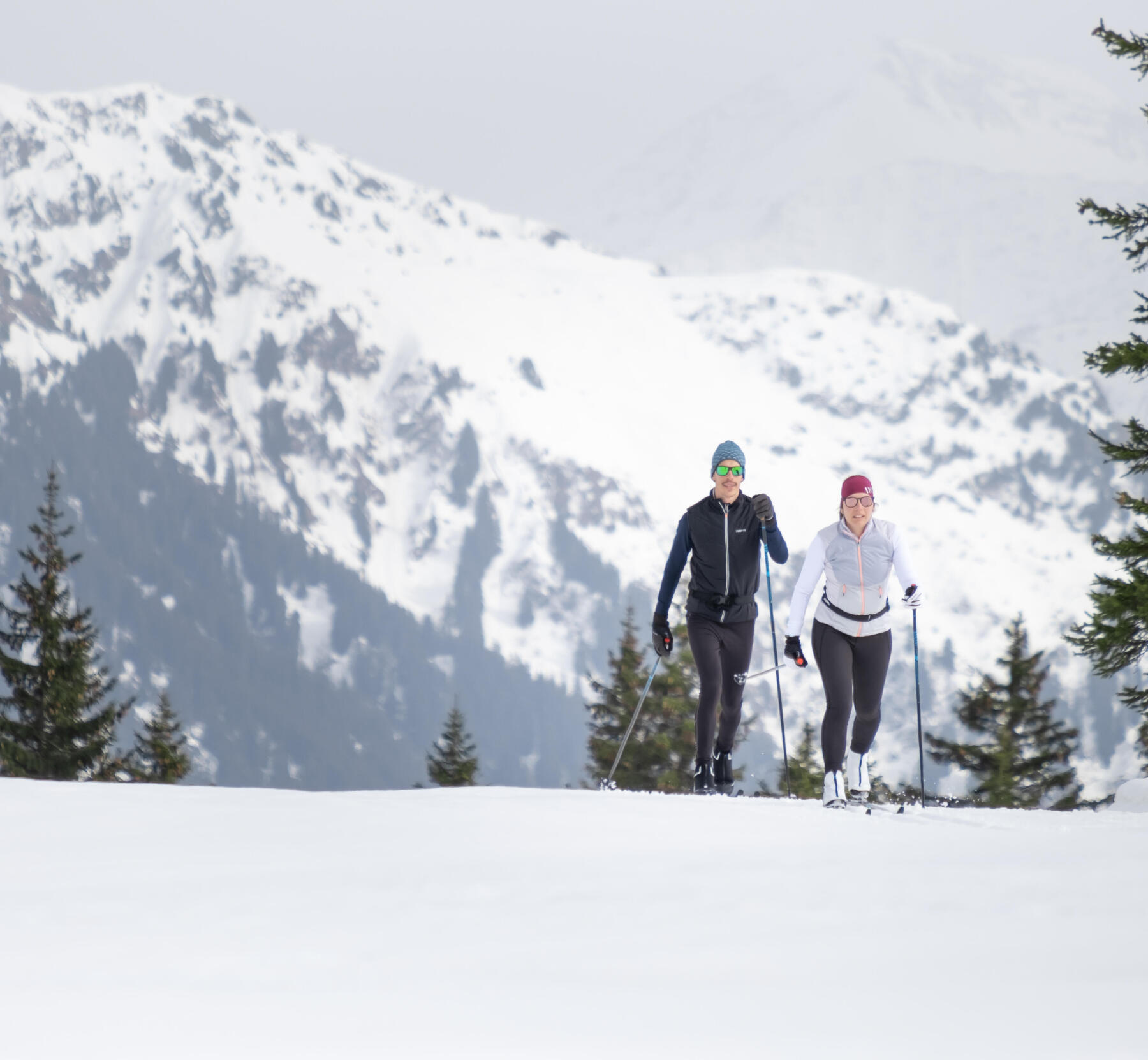 cross-country skiing in the jura