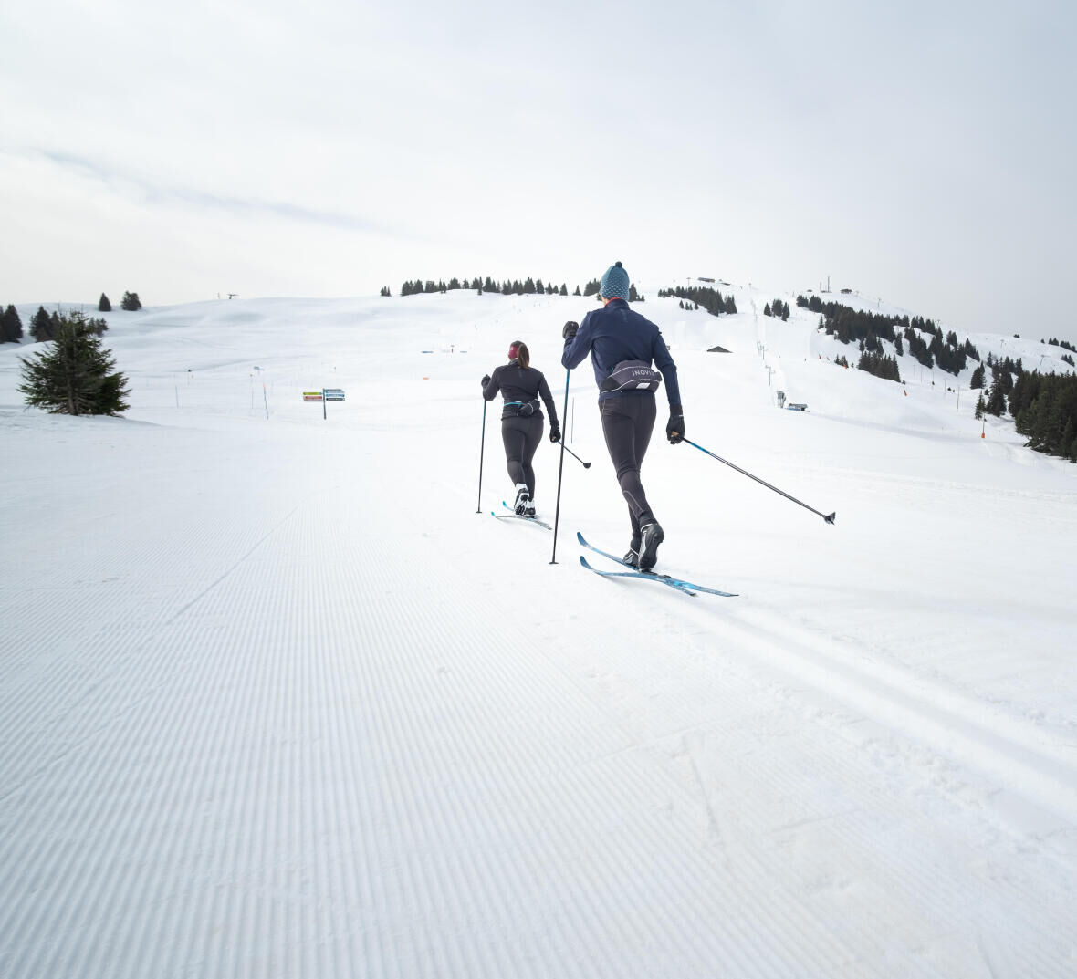 cross-country skiing as a family