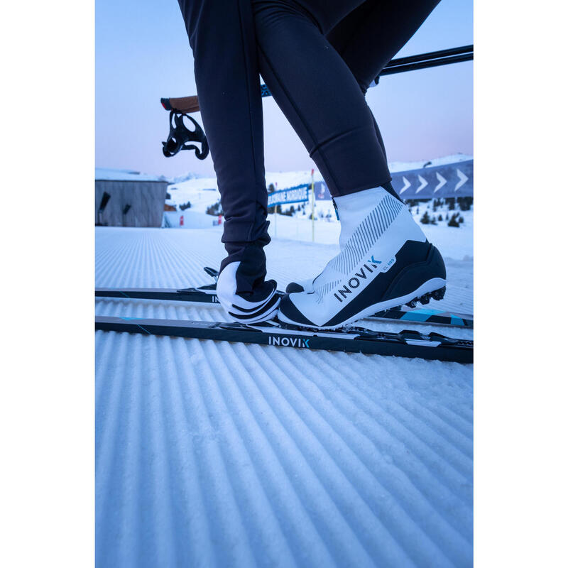 Scarpe sci di fondo tecnica classica donna XC S CLASSIC 500 bianche
