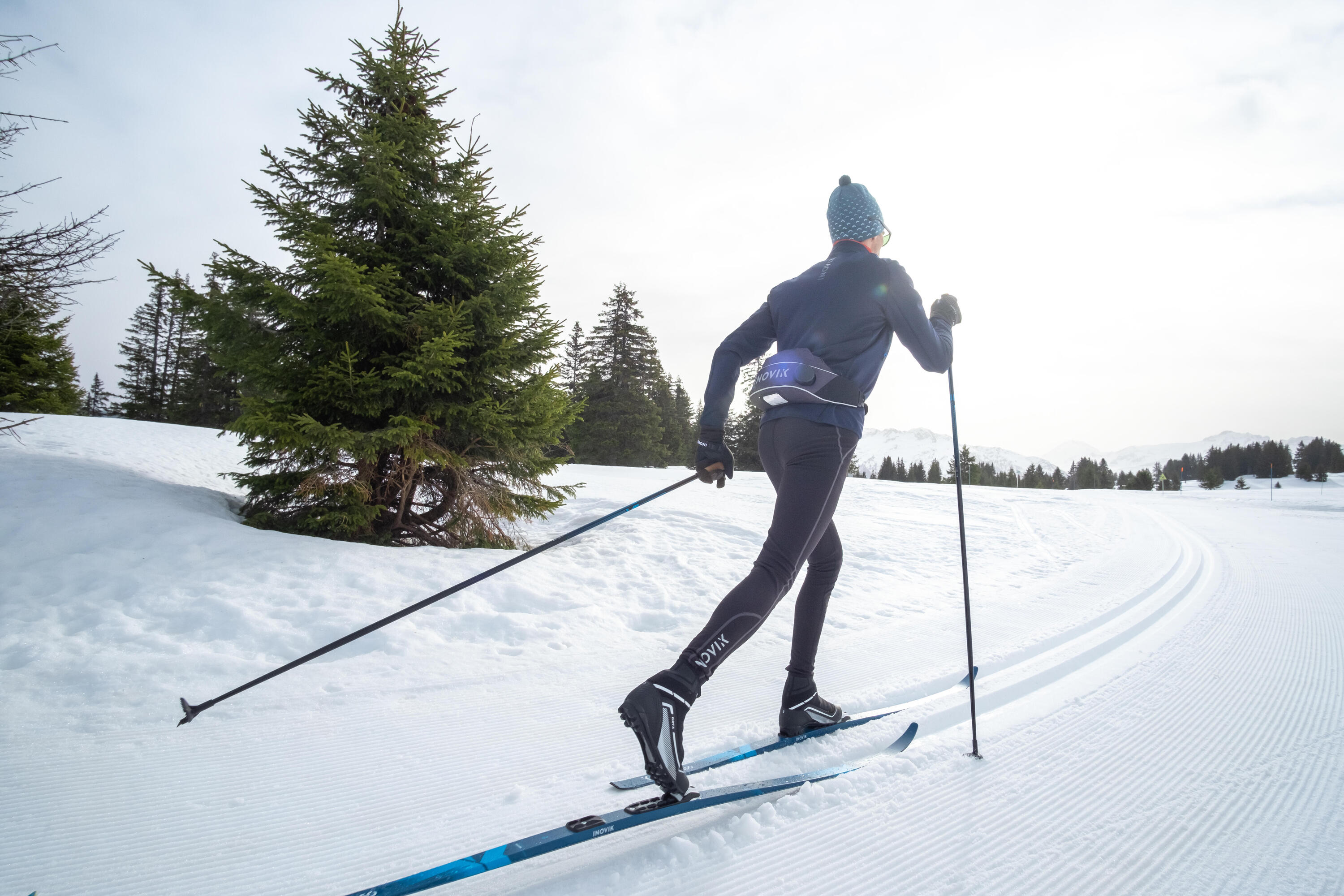 Men's Cross-Country Ski Warm Tights XC S 100 - Black 2/7