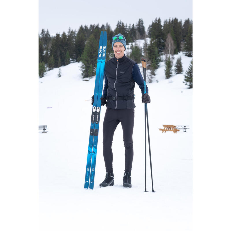 Calças justas quentes de Ski de Fundo XC S TIGHT 100 Homem Preto