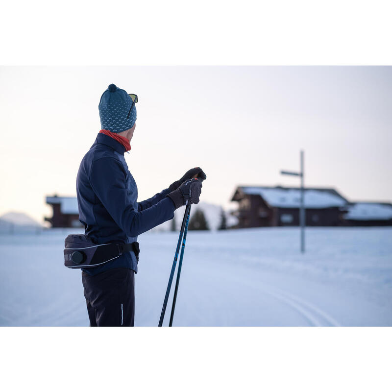 Gants de ski de fond chaud noir - XC GLOVES 100 - adulte