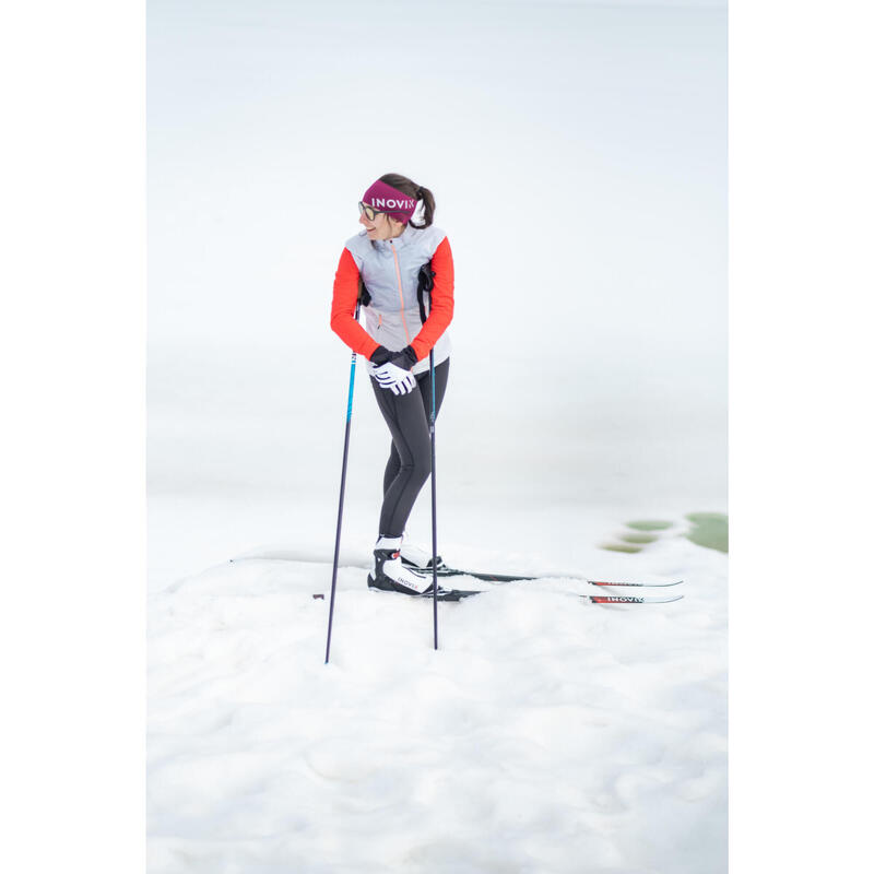 Collant chaud de ski de fond noir XC S TIGHT 100 femme