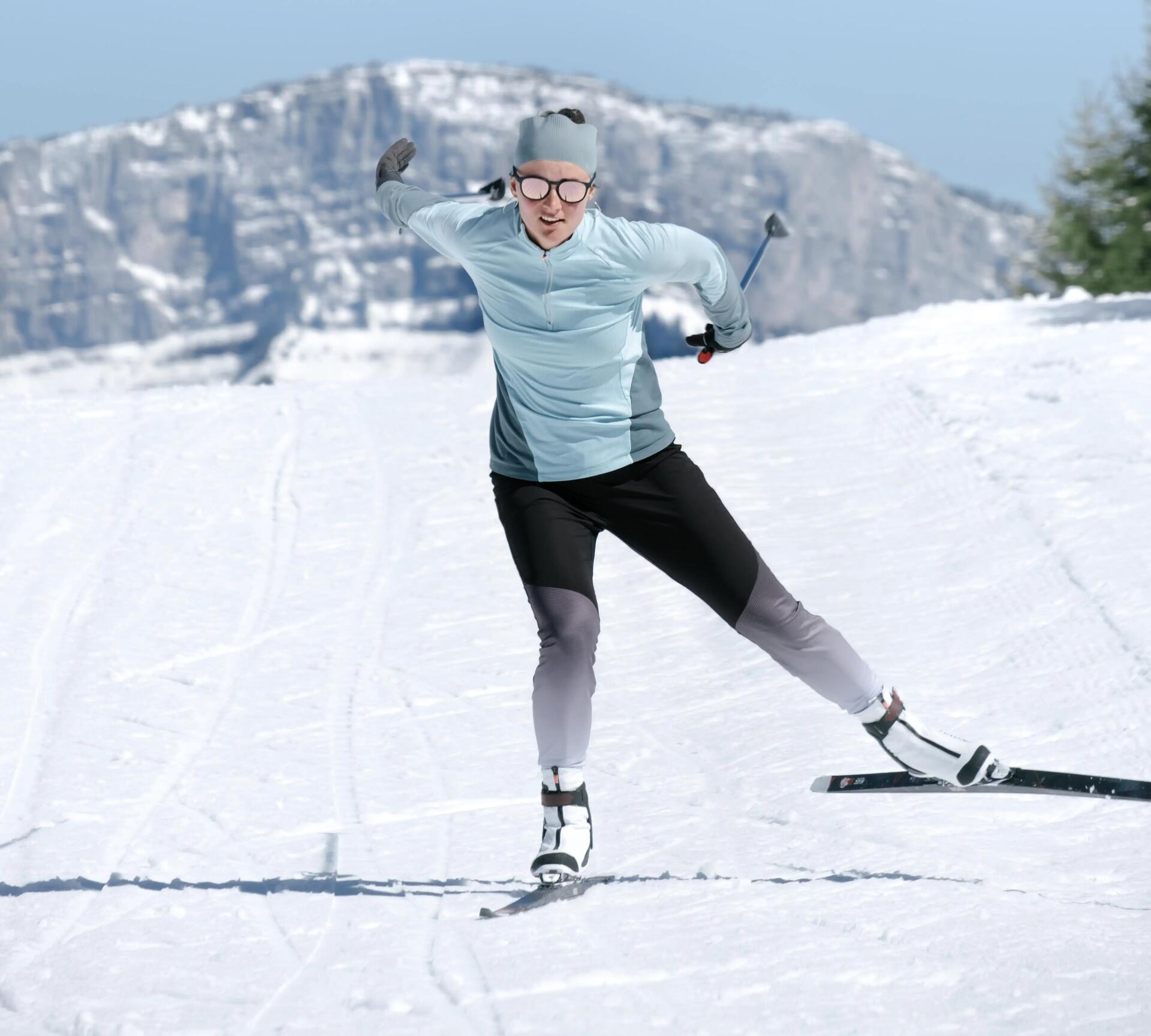 Intensiver Fahrstil beim klssischen Langlauf